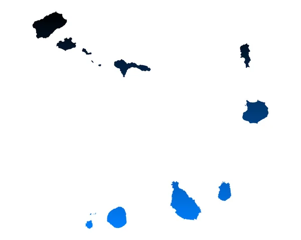 Peta Tanjung Verde - Stok Vektor