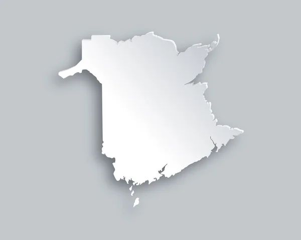 O mapa de New Brunswick — Vetor de Stock