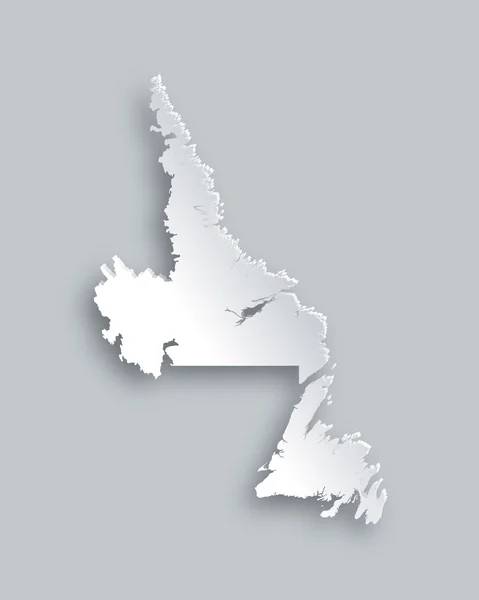 Kaart van Newfoundland en Labrador — Stockvector