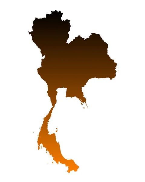 Mapa de Tailandia — Vector de stock