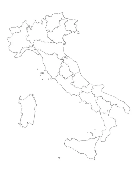 Karta över Italien — Stock vektor