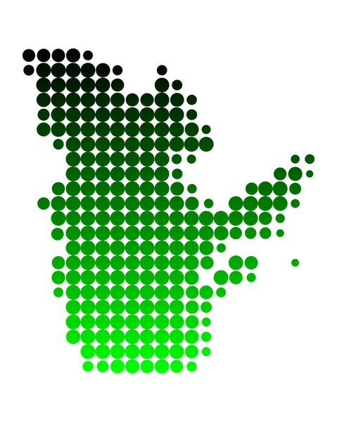 ケベック州の地図 — ストックベクタ
