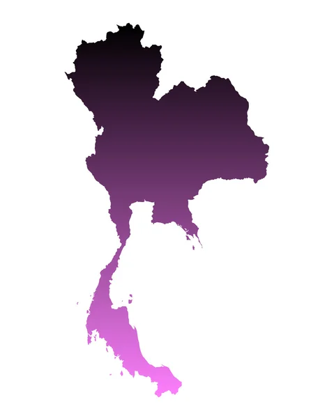 La carte de Thaïlande — Image vectorielle