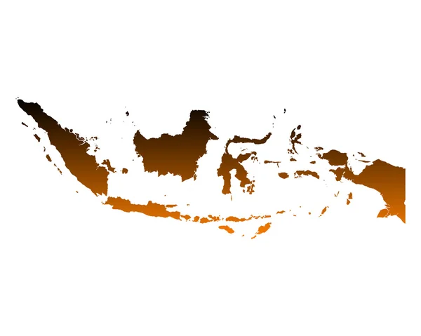 Mapa de indonesia — Vector de stock