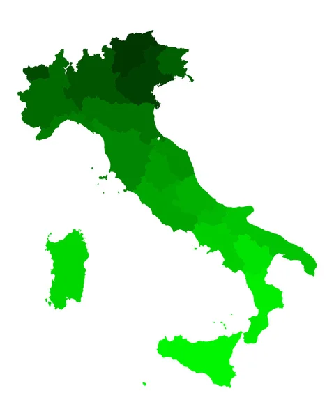 La mappa di Italia — Vettoriale Stock