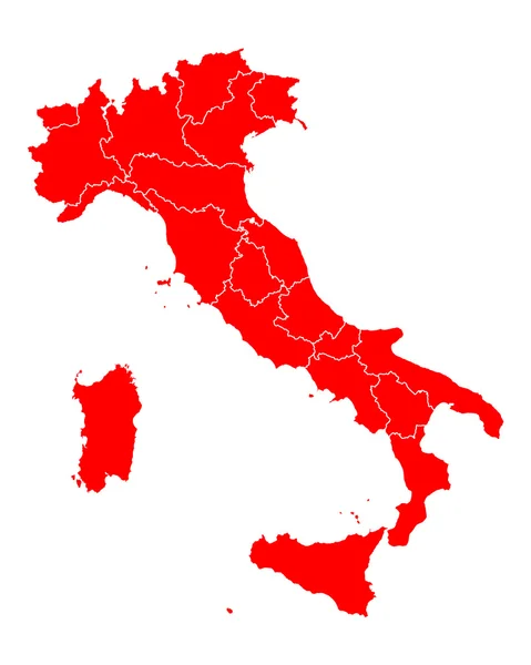 La mappa di Italia — Vettoriale Stock