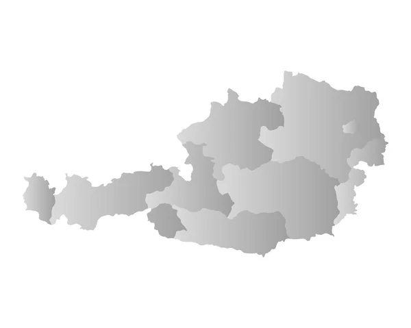 La mappa di Austria — Vettoriale Stock