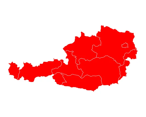 Mapa online de Austria — Archivo Imágenes Vectoriales