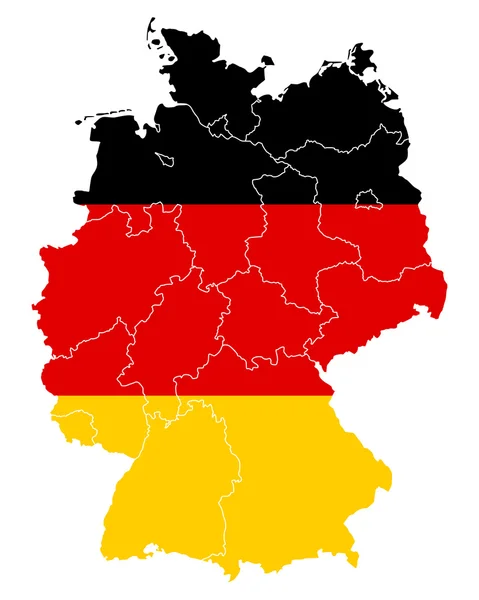 Map and flag of Germany — Stock Vector