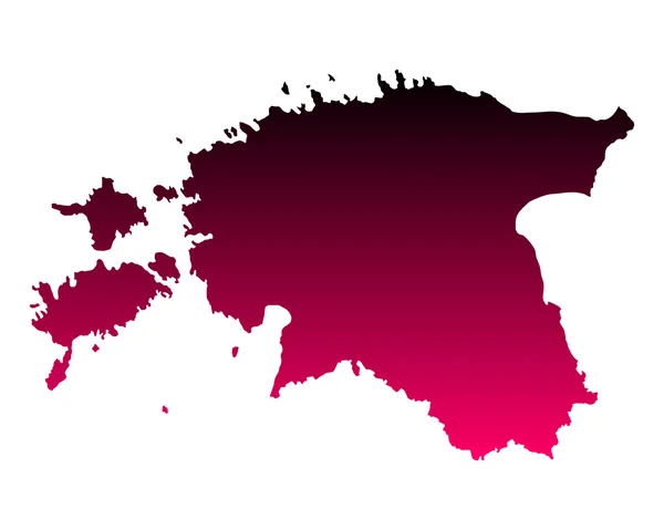 Karte von Estland — Stockvektor