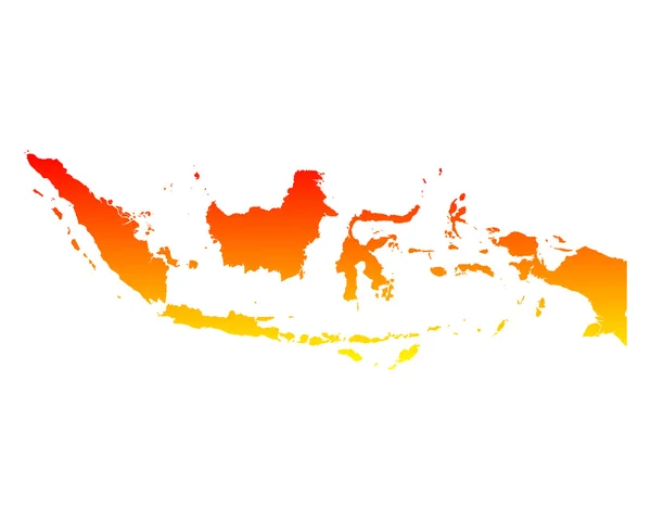 Mappa di indonesia — Vettoriale Stock