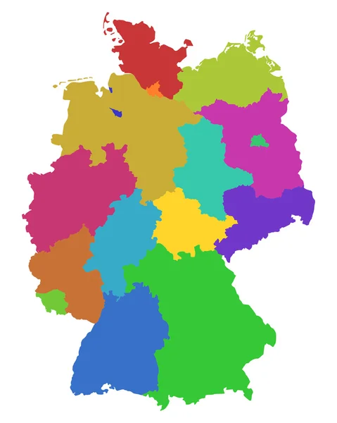 Карта Германии — стоковый вектор