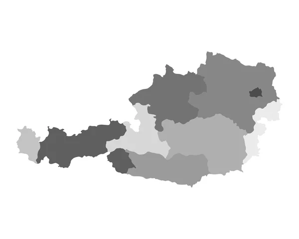 Karta över Österrike — Stock vektor