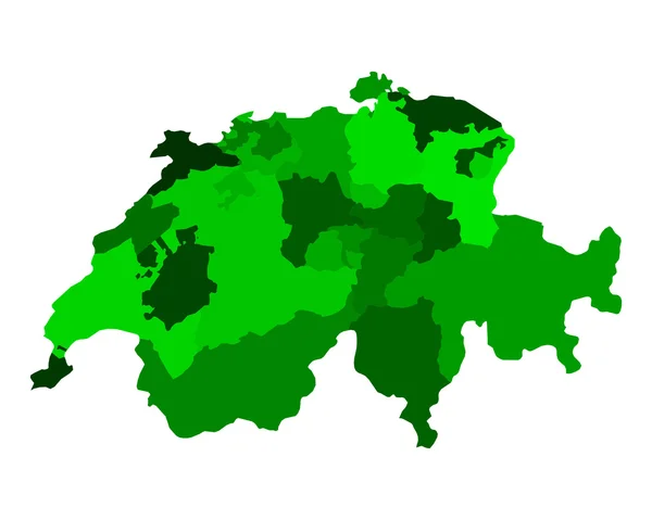 Carte de la Suisse — Image vectorielle