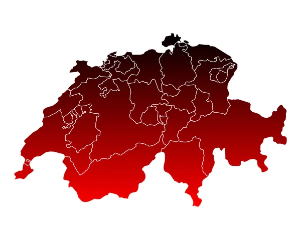 Karta över switzerland — Stock vektor