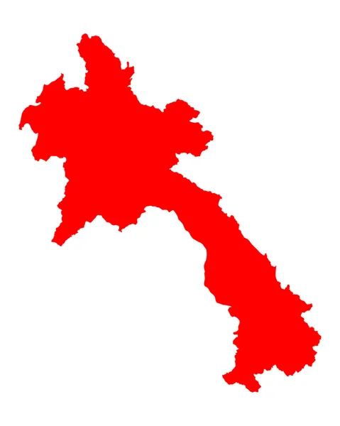 La carte de Laos — Image vectorielle
