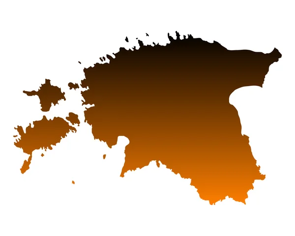 Χάρτης της Εσθονίας — Διανυσματικό Αρχείο