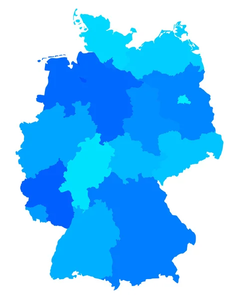 जर्मनी का नक्शा — स्टॉक वेक्टर