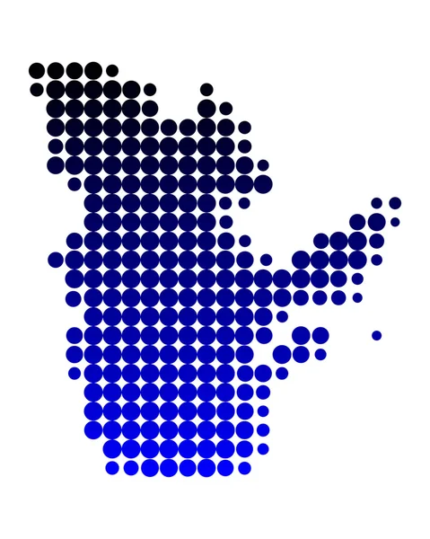 Mapa online de Quebec — Archivo Imágenes Vectoriales