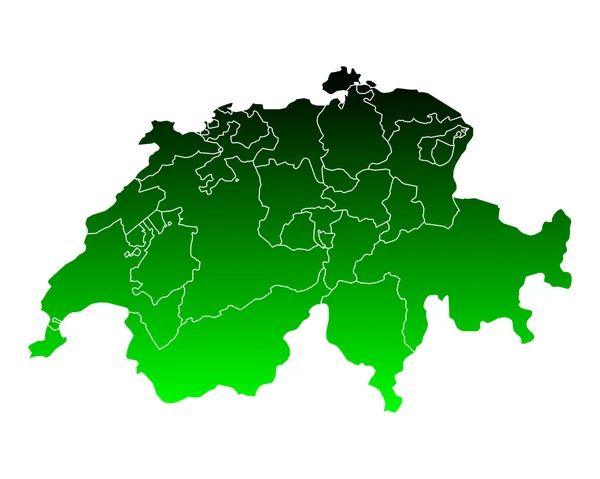 स्विट्जरलैंड का नक्शा — स्टॉक वेक्टर