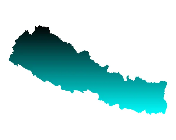 O mapa de Nepal — Vetor de Stock