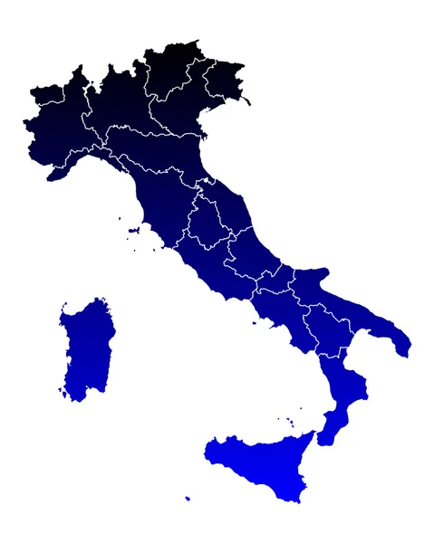 Landkarte von Italien — Stockvektor