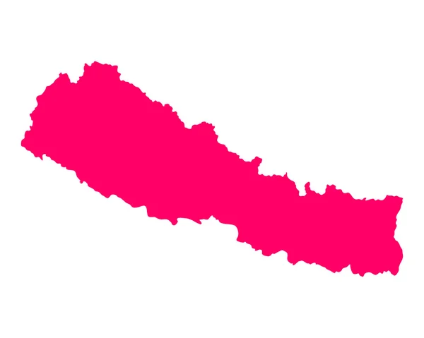 尼泊尔的地图 — 图库矢量图片
