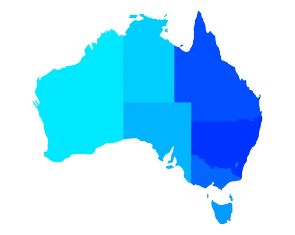 Ausztrália Térkép — Stock Vector