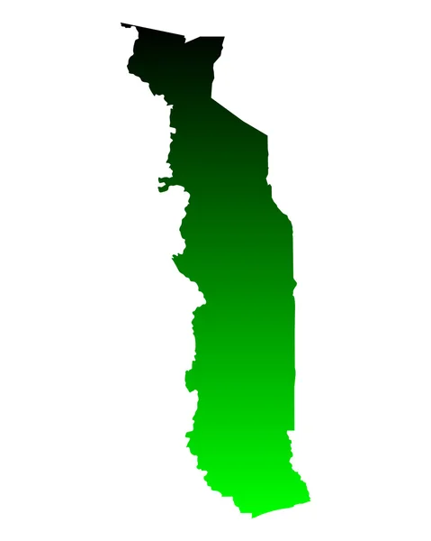 O mapa de togo —  Vetores de Stock