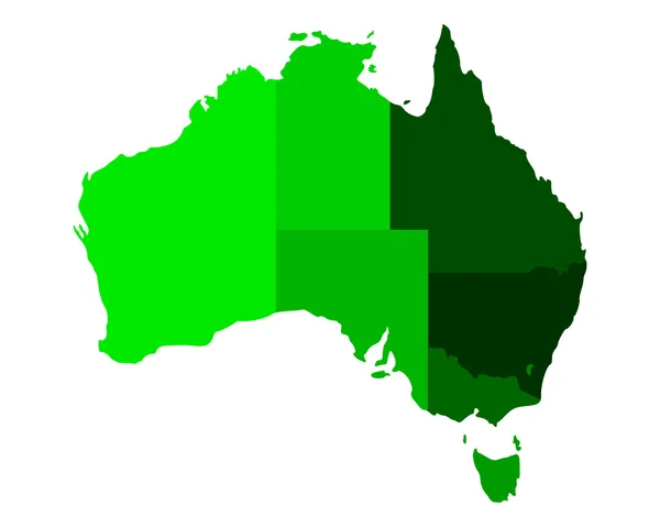 Mapa da Austrália — Vetor de Stock