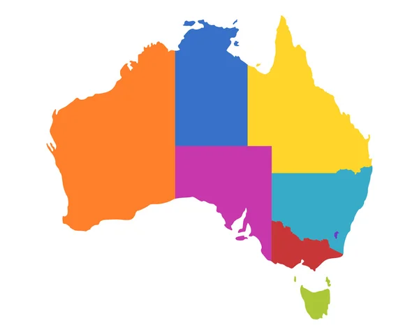 Avustralya Haritası — Stok Vektör
