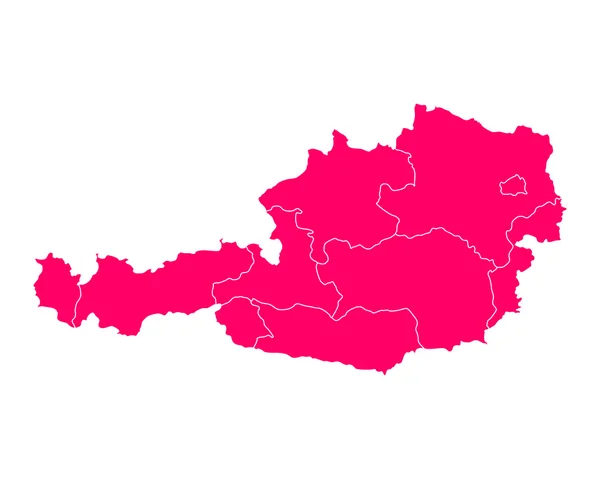 แผนที่ของออสเตรีย — ภาพเวกเตอร์สต็อก