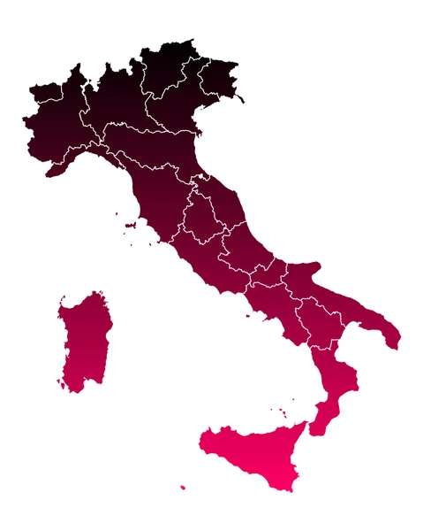 Carte de l'Italie — Image vectorielle