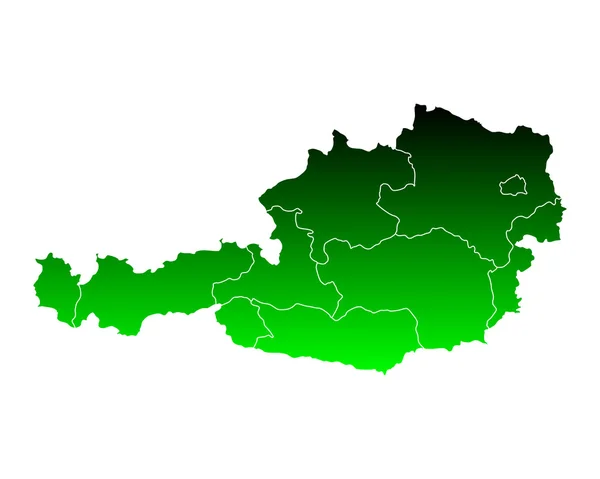 Mapa online de Austria — Archivo Imágenes Vectoriales