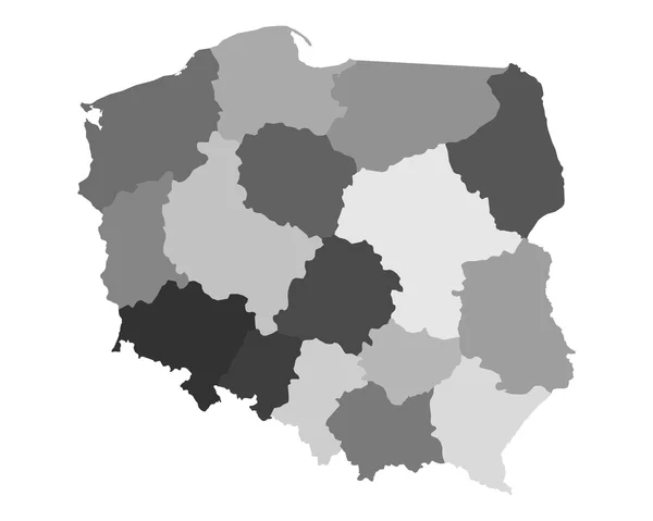 Mapa Polski — Wektor stockowy