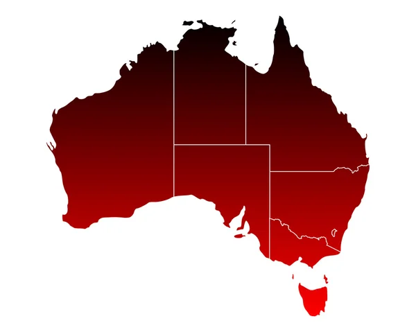 호주의 지도 — 스톡 벡터