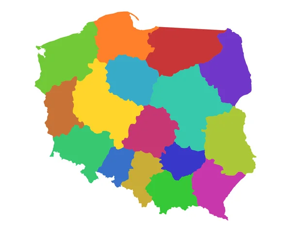 La carte de Pologne — Image vectorielle