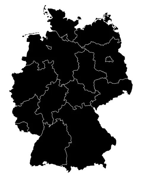 Mapa online de Alemania — Vector de stock