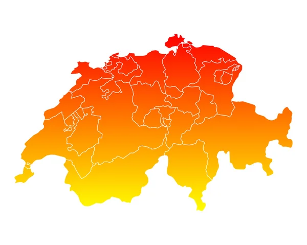 Karte der Schweiz — Stockvektor