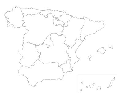 Map of Spain clipart