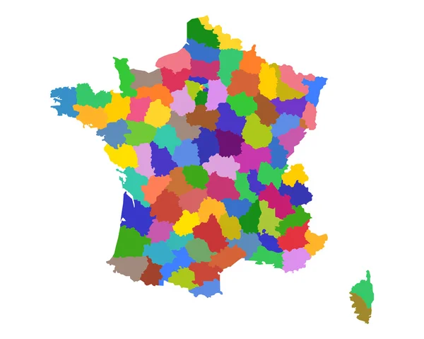 Mapa da França — Vetor de Stock