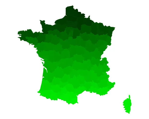 Franciaország térképe — Stock Vector