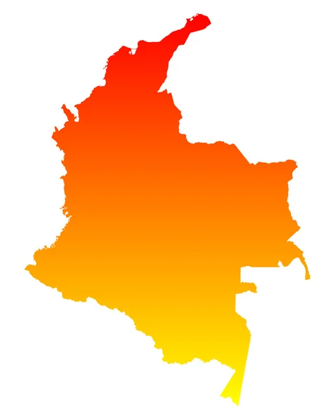 Mapa de colombia — Vector de stock
