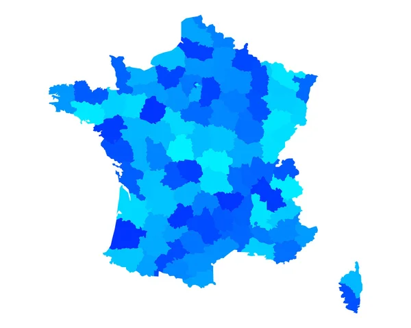 Mappa della Francia — Vettoriale Stock