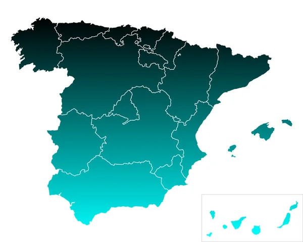 スペインの地図 — ストックベクタ