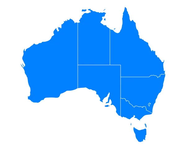 La mappa di Australia — Vettoriale Stock