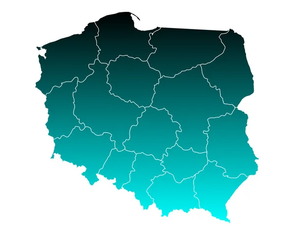 ポーランド地図 — ストックベクタ