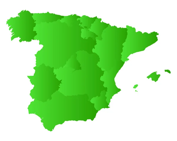 Spanyolország Térkép — Stock Vector