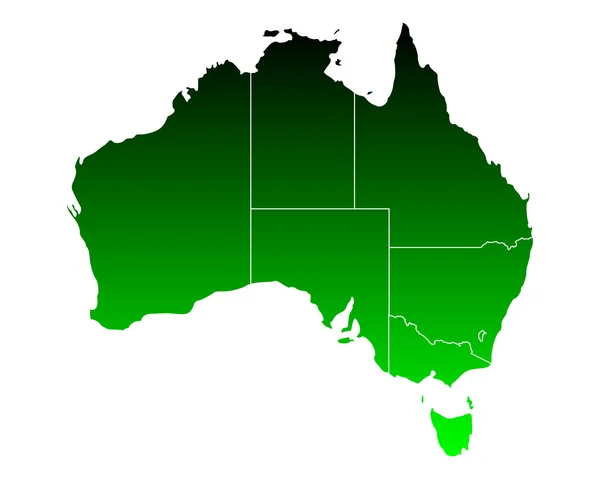 Mapa da Austrália — Vetor de Stock