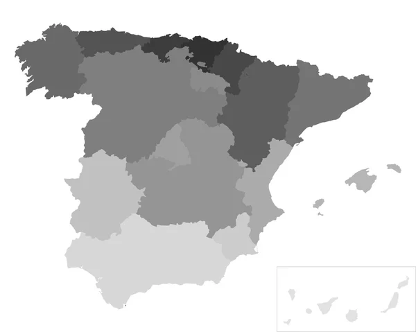 西班牙的地图 — 图库矢量图片#
